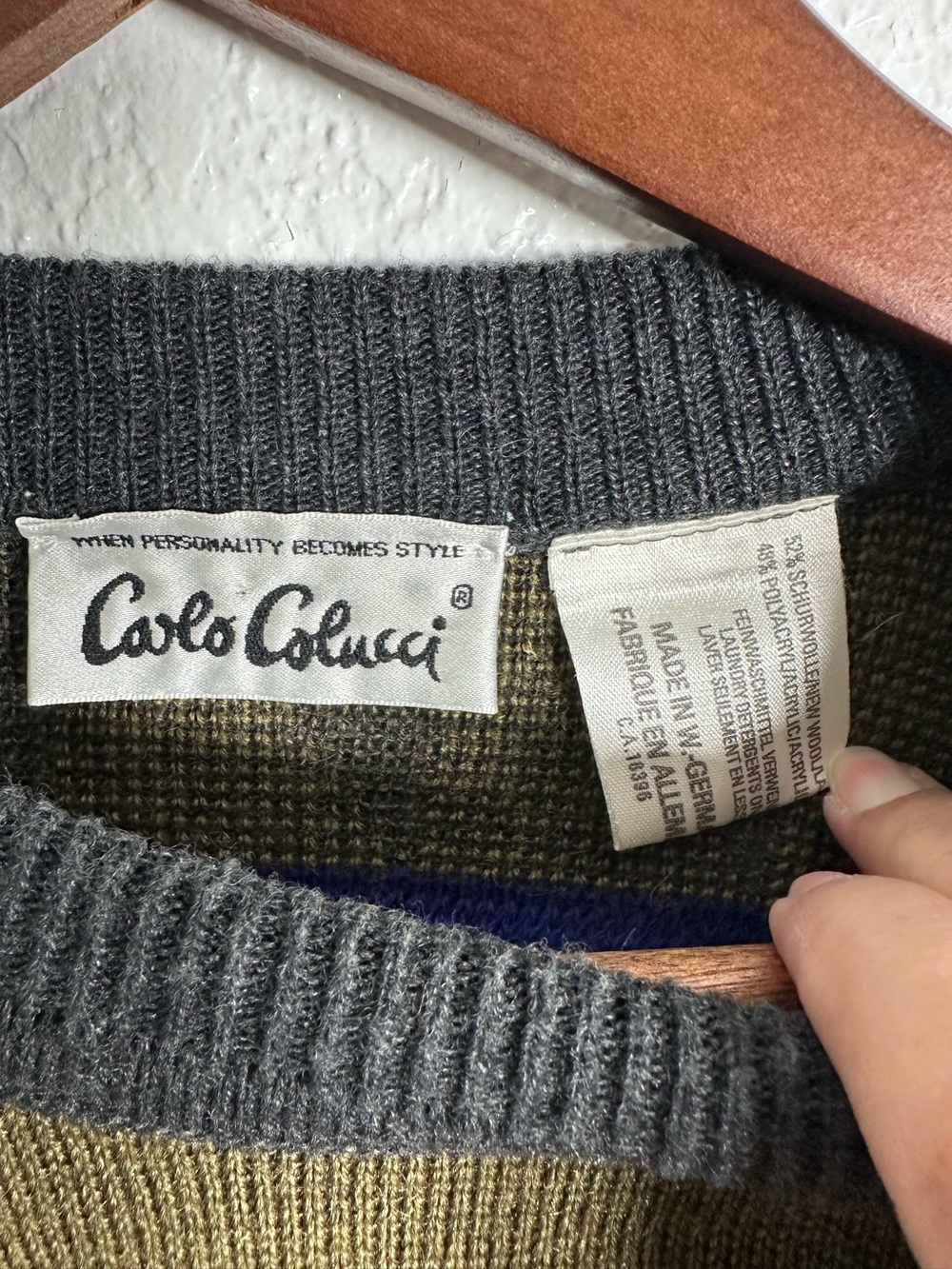 Vintage Carlo Colucci Men's Sweater Size EU 54 (todays size is a XL) - Picture 7 of 13